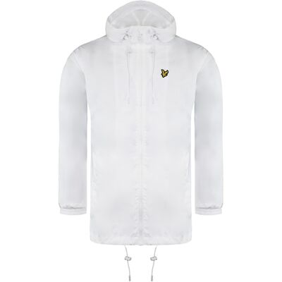 Lyle & Scott Langärmelige winddichte Kapuzenjacke mit weißem Grafiklogo für Frauen JKW1200V 626 Weiß S Lyle & Scott Langärmelige winddichte Kapuzenjacke mit weißem Grafiklogo für Frauen JKW1200V 626 Weiß S