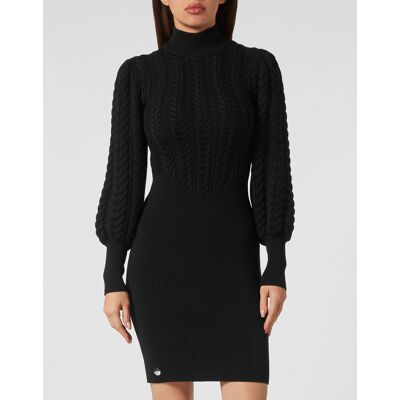 Philipp Plein Strickkleid Schwarz L Philipp Plein Strickkleid Schwarz L