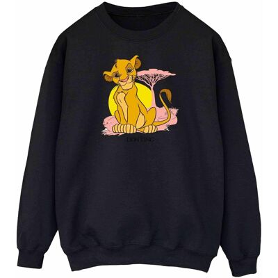 Disney Damen/Damen König der Löwen Simba Pastell Sweatshirt (Schwarz) Schwarz L Disney Damen/Damen König der Löwen Simba Pastell Sweatshirt (Schwarz) Schwarz L