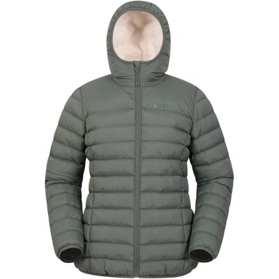 Mountain Warehouse Damen/Damen Kunstfell gefütterte wattierte Jacke (Khaki Grün) Khaki EU 38 / UK 10 Mountain Warehouse Damen/Damen Kunstfell gefütterte wattierte Jacke (Khaki Grün) Khaki EU 38 / UK 10