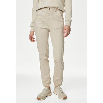 Marks & Spencer M&S Collection Damen Baumwollmischung Slim Fit Ankle Grazer Joggers Beige Beige EU 50 lang / UK 22 lang Marks & Spencer M&S Collection Damen Baumwollmischung Slim Fit Ankle Grazer Joggers Beige Beige EU 50 lang / UK 22 lang