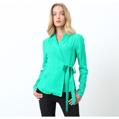 Smart & Joy Wickel-Bluse Grün XS Smart & Joy Wickel-Bluse Grün XS
