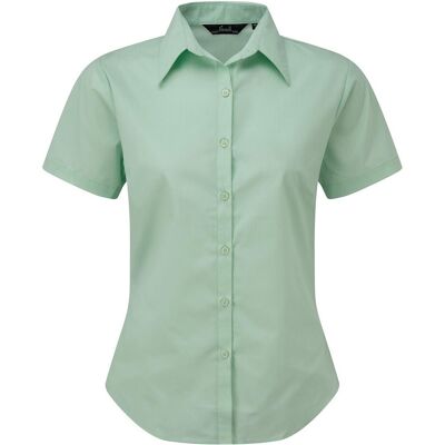 Premier Damen Kurzarm Popeline Bluse / Arbeitshemd (Wasserblau) Blau EU 44 / UK 16 Premier Damen Kurzarm Popeline Bluse / Arbeitshemd (Wasserblau) Blau EU 44 / UK 16