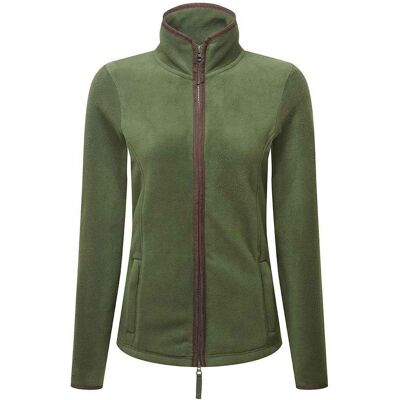Premier Womens/Ladies Artisan Fleece-Jacke mit Kontrastbesatz (Moosgrün/Braun) Grün M Premier Womens/Ladies Artisan Fleece-Jacke mit Kontrastbesatz (Moosgrün/Braun) Grün M
