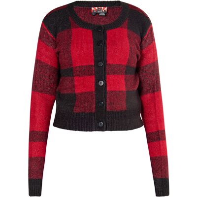 Mymo Strickjacke Damen verrotten Rot M Mymo Strickjacke Damen verrotten Rot M