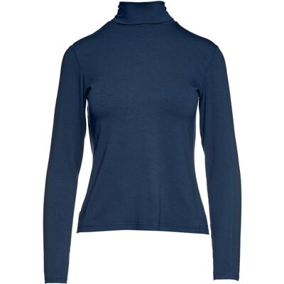 Conquista Marineblauer langärmeliger Pullover mit Polokragen Marine EU 42 / UK 14 Conquista Marineblauer langärmeliger Pullover mit Polokragen Marine EU 42 / UK 14