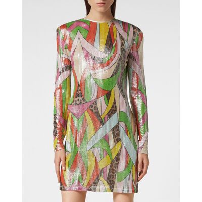 Philipp Plein Strickkleid Mehrfarben L Philipp Plein Strickkleid Mehrfarben L