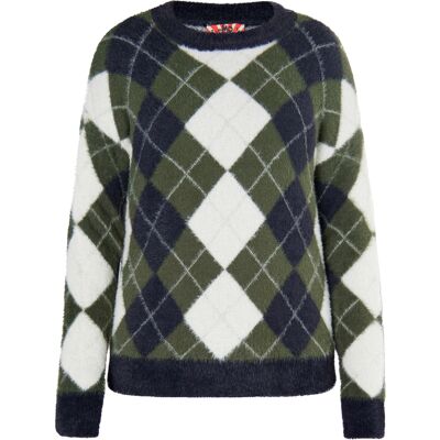 Mymo Strickpullover Damen Schwarz Grün Mehrfarbig Mehrfarben S Mymo Strickpullover Damen Schwarz Grün Mehrfarbig Mehrfarben S