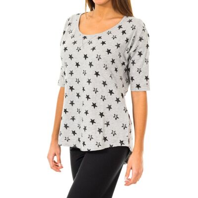 Tommy Hilfiger Damen T-Shirt mit 3/4-Ärmeln und Rundhalsausschnitt 1487903579 Grau XS Tommy Hilfiger Damen T-Shirt mit 3/4-Ärmeln und Rundhalsausschnitt 1487903579 Grau XS