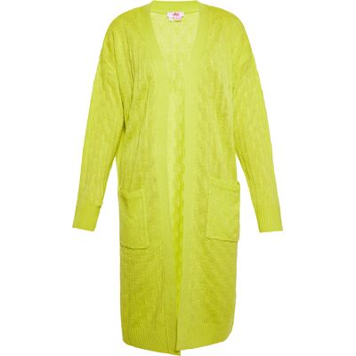 Mymo Strickjacke Damen Limone Limettengrün S Mymo Strickjacke Damen Limone Limettengrün S