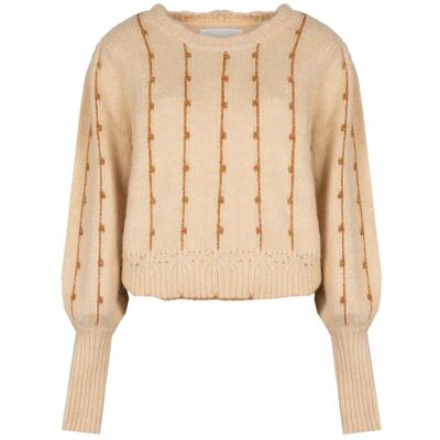 Silvian Heach Pullover Kuina Damen beige Beige M Silvian Heach Pullover Kuina Damen beige Beige M