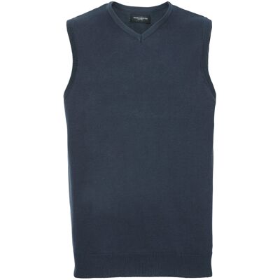 Russell Athletic Russell Collection Herren V-Ausschnitt ärmelloses gestricktes Pullover Top / Pullover (French Navy) Marine XS Russell Athletic Russell Collection Herren V-Ausschnitt ärmelloses gestricktes Pullover Top / Pullover (French Navy) Marine XS