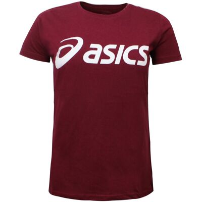 Asics Damen Burgundy T-Shirt - Sport-Logo - Training Top - XS Asics Damen Burgundy T-Shirt - Sport-Logo - Training Top - XS