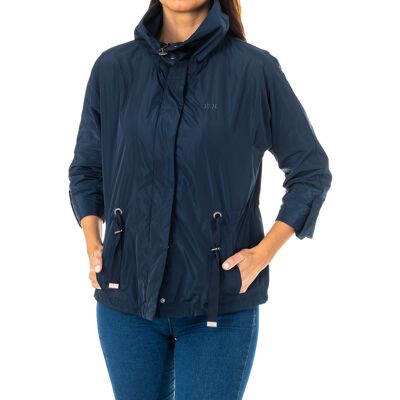 LA MARTINA Langärmelige Damenjacke mit hohem Halsausschnitt und verstellbarem Kordelzug in der Taille LWO004 Blau S LA MARTINA Langärmelige Damenjacke mit hohem Halsausschnitt und verstellbarem Kordelzug in der Taille LWO004 Blau S