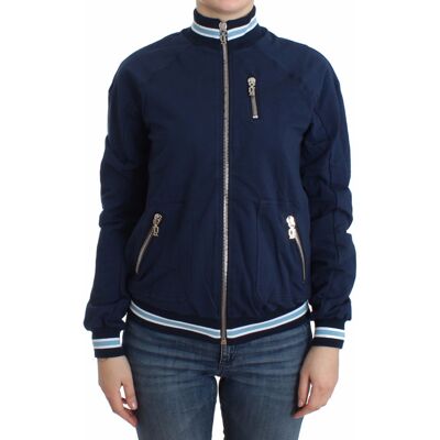 John Galliano Cardigan en coton zippé bleu pour femme Schwarz S John Galliano Cardigan en coton zippé bleu pour femme Schwarz S