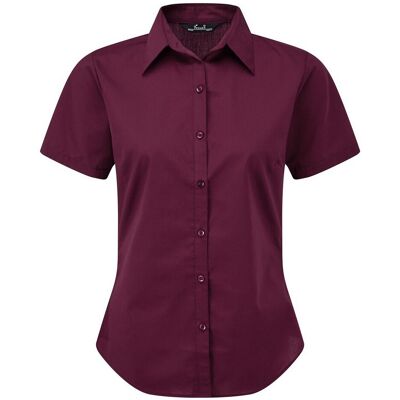 Premier Damen Kurzarm Popeline Bluse / Arbeitshemd (Aubergine) Lila EU 44 / UK 16 Premier Damen Kurzarm Popeline Bluse / Arbeitshemd (Aubergine) Lila EU 44 / UK 16