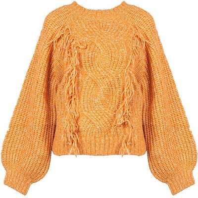 Silvian Heach Pullover Damen orange Orange M Silvian Heach Pullover Damen orange Orange M