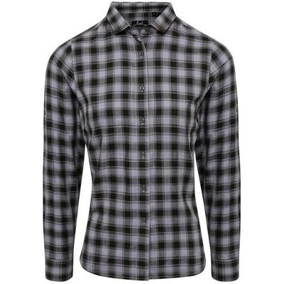 Premier - "Mulligan" Hemd für Damen Langärmlig (Stahl/Schwarz) Blau/Dunkelgrau M Premier - "Mulligan" Hemd für Damen Langärmlig (Stahl/Schwarz) Blau/Dunkelgrau M