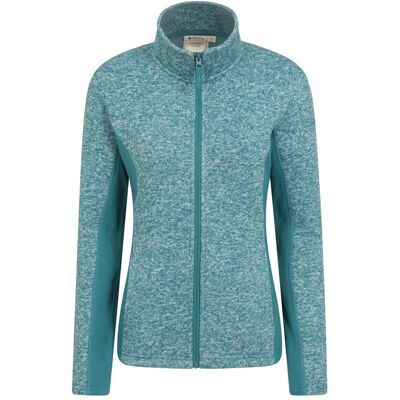 Mountain Warehouse Damen/Damen Idris Getäfelte Fleece-Jacke (Dark Teal) Blaugrün EU 46 / UK 18 Mountain Warehouse Damen/Damen Idris Getäfelte Fleece-Jacke (Dark Teal) Blaugrün EU 46 / UK 18