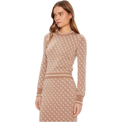 Guess Damen-Multi-G-Pullover Beige M Guess Damen-Multi-G-Pullover Beige M