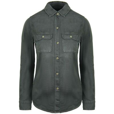 Vans von der Wand Damen dunkelgraues Hemd Dunkelgrau XS Vans von der Wand Damen dunkelgraues Hemd Dunkelgrau XS