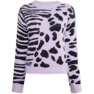 Mymo Strickpullover Damen violett Violett XS Mymo Strickpullover Damen violett Violett XS
