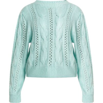 Mymo Strickpullover Damen Aqua Türkis M Mymo Strickpullover Damen Aqua Türkis M