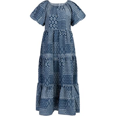 Dreimaster Kurzarm Maxikleid Damen DUNKELMARINER DRUCK Marine M Dreimaster Kurzarm Maxikleid Damen DUNKELMARINER DRUCK Marine M