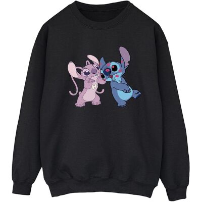 Disney Damen/Lilo & Stitch Küsse Sweatshirt (Schwarz) Schwarz XL Disney Damen/Lilo & Stitch Küsse Sweatshirt (Schwarz) Schwarz XL