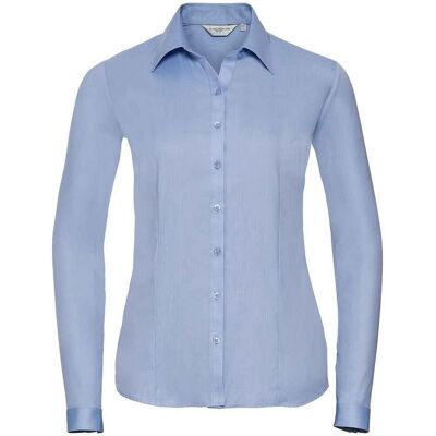 Russell Athletic Russell Collection - Formelles Hemd für Damen Langärmlig (Hellblau) Blau L Russell Athletic Russell Collection - Formelles Hemd für Damen Langärmlig (Hellblau) Blau L