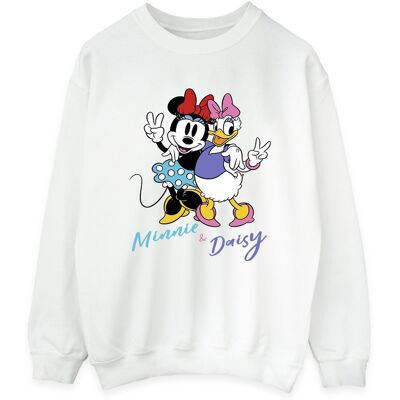Disney Damen/Damen Minnie Mouse und Daisy Sweatshirt (Weiß) Weiß S Disney Damen/Damen Minnie Mouse und Daisy Sweatshirt (Weiß) Weiß S