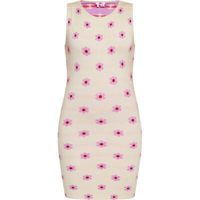 Mymo Kleid Damen CREME LILA ROT Creme M Mymo Kleid Damen CREME LILA ROT Creme M