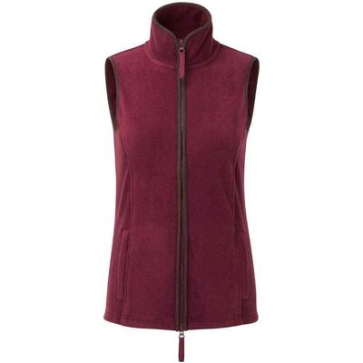 Premier Womens/Ladies Artisan Fleece-Weste (Burgund/Braun) Burgund XL Premier Womens/Ladies Artisan Fleece-Weste (Burgund/Braun) Burgund XL