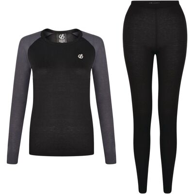 Dare 2B - "Exchange III" Basisschicht-Set für Damen (Schwarz/Ebenholz) Schwarz EU 34 / UK 6 Dare 2B - "Exchange III" Basisschicht-Set für Damen (Schwarz/Ebenholz) Schwarz EU 34 / UK 6