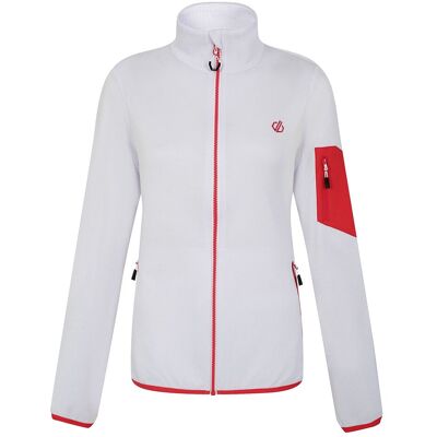 Dare 2B - "Mountain Series" Fleecejacke Durchgehender Reißverschluss für Damen (Weiß) Weiß EU 40 / UK 12 Dare 2B - "Mountain Series" Fleecejacke Durchgehender Reißverschluss für Damen (Weiß) Weiß EU 40 / UK 12