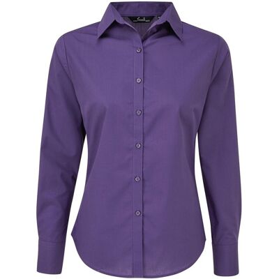 Premier - Hemd für Damen Langärmlig (Violett) Lila EU 34 / UK 6 Premier - Hemd für Damen Langärmlig (Violett) Lila EU 34 / UK 6