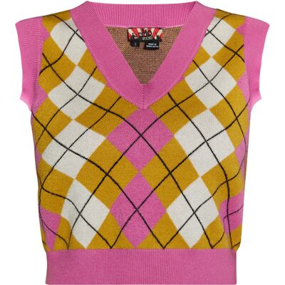 Mymo strickpullunder Damen Pink Gelb Mehrfarbig Mehrfarben S Mymo strickpullunder Damen Pink Gelb Mehrfarbig Mehrfarben S