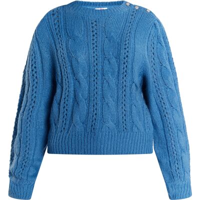 Mymo Strickpullover Damen Himmelblau Blau XS Mymo Strickpullover Damen Himmelblau Blau XS