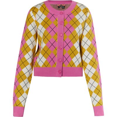 Mymo Strickjacke Damen Pink Gelb Mehrfarbig Mehrfarben S Mymo Strickjacke Damen Pink Gelb Mehrfarbig Mehrfarben S