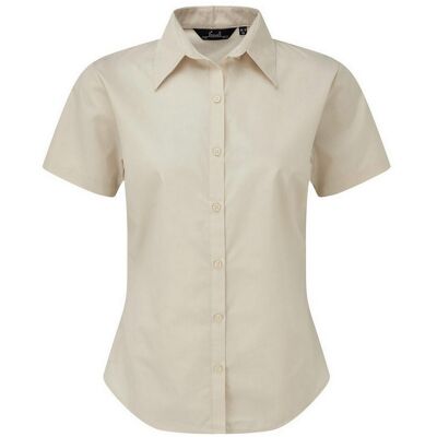 Premier Damen Kurzarm Popeline Bluse / Arbeitshemd (Natur) Natürlich EU 54 / UK 26 Premier Damen Kurzarm Popeline Bluse / Arbeitshemd (Natur) Natürlich EU 54 / UK 26