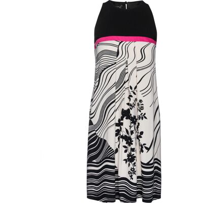 Conquista A Line Schwarzes Druckkleid Jersey Schwarz EU 42 / UK 14 Conquista A Line Schwarzes Druckkleid Jersey Schwarz EU 42 / UK 14