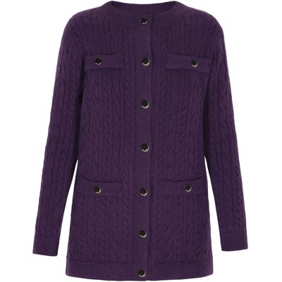 Dreimaster Cardigan Damen Lila Lila M/L Dreimaster Cardigan Damen Lila Lila M/L