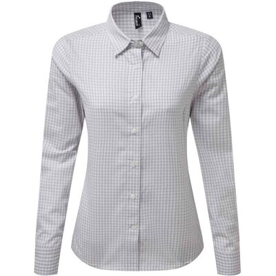 Premier - "Maxton" Hemd für Damen Langärmlig () Grau S Premier - "Maxton" Hemd für Damen Langärmlig () Grau S
