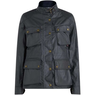 Belstaff Damen Fieldmaster Dark Ink Navy Blue Dünne Jacke Blau XS Belstaff Damen Fieldmaster Dark Ink Navy Blue Dünne Jacke Blau XS