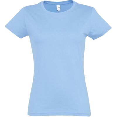SOLS Imperial Damen T-Shirt, Kurzarm, Rundhalsausschnitt (Himmelblau) Blau S SOLS Imperial Damen T-Shirt, Kurzarm, Rundhalsausschnitt (Himmelblau) Blau S