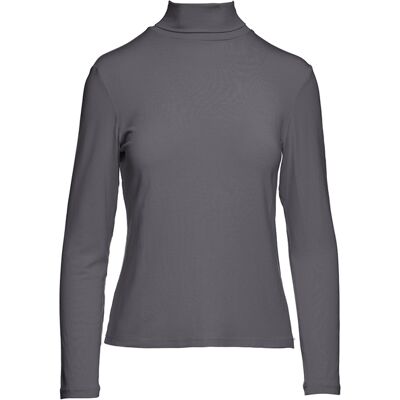 Conquista Dunkelgrauer langärmeliger Pullover mit Polokragen Holzkohle EU 42 / UK 14 Conquista Dunkelgrauer langärmeliger Pullover mit Polokragen Holzkohle EU 42 / UK 14