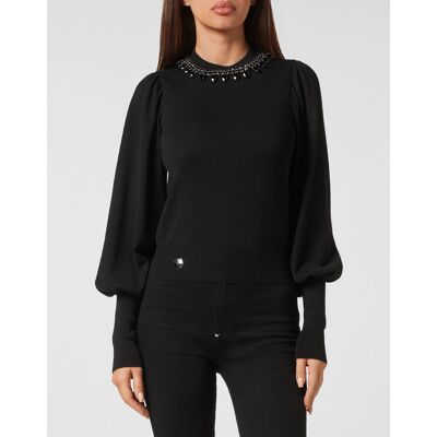 Philipp Plein Rundhalspullover Schwarz L Philipp Plein Rundhalspullover Schwarz L