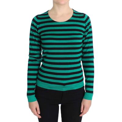 Dolce & Gabbana Damen Grüner Schwarzer Seidenkaschmirpullover Grün EU 32 / UK 4 Dolce & Gabbana Damen Grüner Schwarzer Seidenkaschmirpullover Grün EU 32 / UK 4