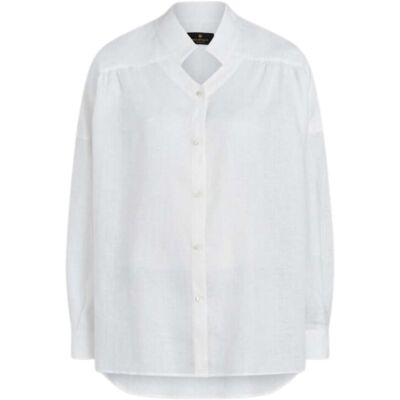 Weißes Maeve-Leinenhemd von Belstaff Weiß S Weißes Maeve-Leinenhemd von Belstaff Weiß S