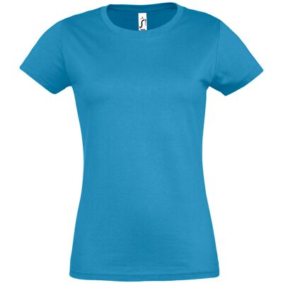 SOLS Imperial Damen T-Shirt, Kurzarm, Rundhalsausschnitt (Wasserblau) Blau XL SOLS Imperial Damen T-Shirt, Kurzarm, Rundhalsausschnitt (Wasserblau) Blau XL